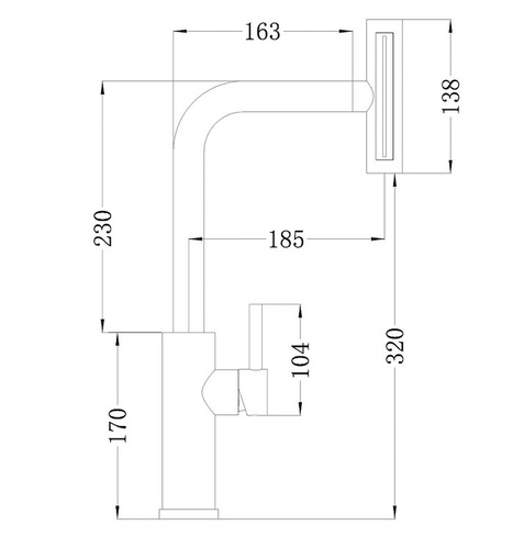 Смеситель для кухни ZORG Steel Hammer (SH 092 CR) с выдвижным изливом