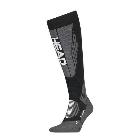 Лыжные носки унисекс Racer высотой до колена, 1 шт., черные/белые HEAD, цвет schwarz