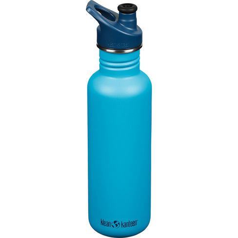 Классическая бутылочка для питья с узкой спортивной крышкой Klean Kanteen, синий