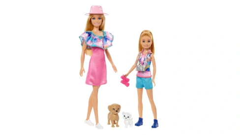 Набор кукол сестер Barbie и Стейси с двумя собаками и аксессуарами.