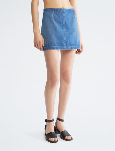 Выбеленная на солнце джинсовая мини-юбка Calvin Klein