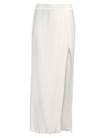 Атласная макси-юбка со складками Salma Aiifos, белый