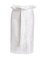 Плиссированная юбка из мятой тафты IZAYLA, белый