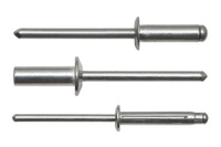 Заклепка вытяжная, комбинированная, D= 6.4 мм, L= 10 мм, Мат-л: сталь