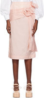 Розовая прессованная юбка-миди Simone Rocha