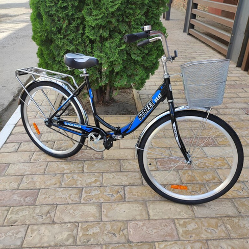 Велосипед складной 26 черно-синий