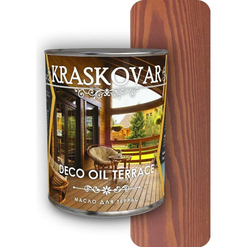 Масло для террас Kraskovar вишня, 0.75 л