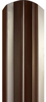 Штакетник PE-Double М-образный фигурный коричневый (1,5м)