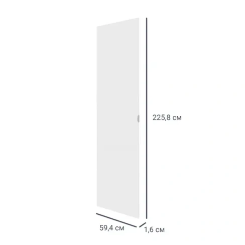 Дверь для шкафа Лион 59.4x225.8x1.6 цвет белый лак Без бренда Фасад для шкафа