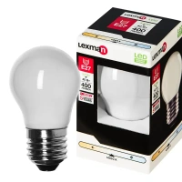 Лампа светодиодная Lexman E27 220-240 В 4 Вт шар матовая 400 лм нейтральный белый свет LEXMAN None