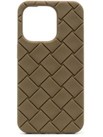 Bottega Veneta чехол для iPhone 13 Pro с плетением Intreccio, коричневый