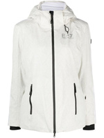 Ea7 Emporio Armani лыжная куртка с принтом, белый