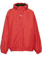 Balenciaga лыжная куртка с капюшоном и логотипом, красный