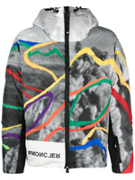 Moncler Grenoble лыжная куртка с принтом, белый