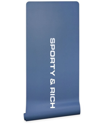 Sporty & Rich коврик для йоги с логотипом, синий