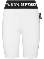 Plein Sport облегающие шорты с логотипом, белый