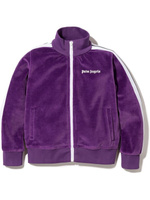Palm Angels Kids спортивная куртка с полосками по бокам, фиолетовый
