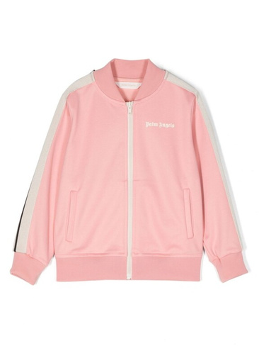 Palm Angels Kids спортивная куртка с отделкой в полоску, розовый