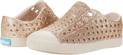 Кроссовки Jefferson Bling Glitter Native Shoes Kids, цвет Rock Salt Bling/Rock Salt Pink