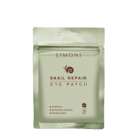LIMONI Патчи для век восстанавливающие с экстрактом секреции улитки / Snail Repair Eye Patch 30 шт