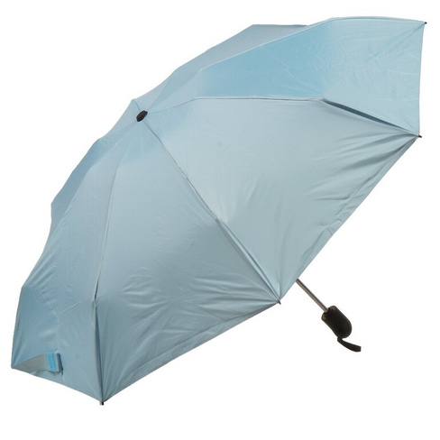 Зонт для женщин, полуавтомат, 8 спиц, 55 см, полиэстер, голубой, A380027