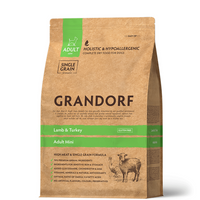 Сухой корм для собак Grandorf гипоаллергенный, Low Grain, ягненок с индейкой 1 уп. х 3 кг