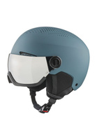 Горнолыжный шлем Arber Visor Q-Lite, жесткий корпус, зеркальный козырек ALPINA, цвет Dirt Blue Matt
