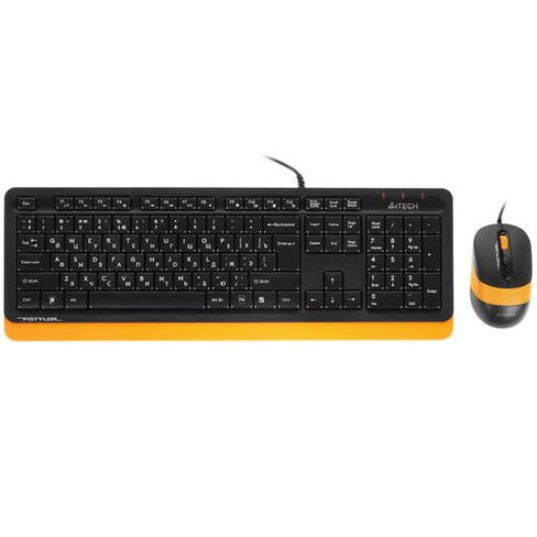 Клавиатура и мышь A4Tech FstylerF1010Black/Orange