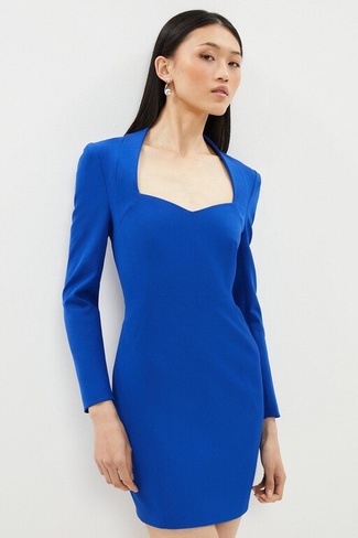 Мини-облегающее платье премиум-класса со вставками Coast, синий