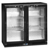 Шкаф холодильный со стеклом Tefcold DB200S барный черный TEFCOLD