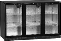 Шкаф холодильный со стеклом Tefcold DB300H-3 барный черный TEFCOLD