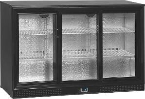 Шкаф холодильный со стеклом Tefcold DB300S-3 барный черный TEFCOLD