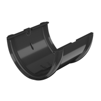 Соединитель желоба ПВХ Технониколь D 125 мм, чёрный