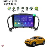 Автомагнитола для Nissan Juke (2010-2018), Android 11, 2/64 Gb, Wi-Fi, Bluetooth, Hands Free, разделение экрана, поддерж