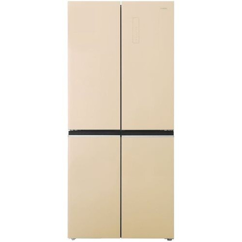 Холодильник трехкамерный CENTEK CT-1744 Side by Side, инверторный бежевый