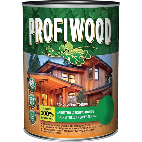 Защитно-декоративное покрытие для древесины Profiwood 75913