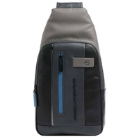 Рюкзак слинг мужской Piquadro Urban, черный/серый кожа CA4536UB00L/NGR