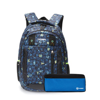 Рюкзак Torber Class X, темно-синий с рисунком, 45 x 32 x 16 см T5220-NAV-BLU-P