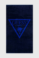 Хлопковое полотенце Guess, темно-синий