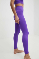 Бесшовные леггинсы для йоги в рубчик с графическим рисунком Casall, фиолетовый