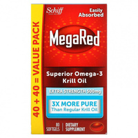 Schiff MegaRed Superior Omega-3 Krill Oil 500 mg 80 Softgels