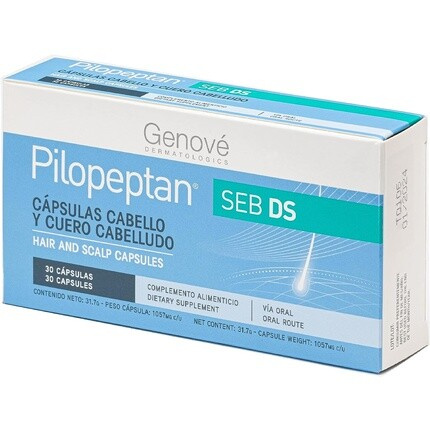 Пилопептан Seb для жирных волос, 30 капсул, Laboratorio Genove S.A