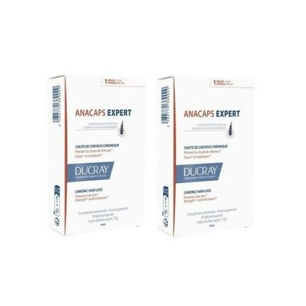 Anacaps Expert от хронического выпадения волос, 30 капсул, упаковка из 2 шт., Ducray