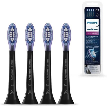 Philips Sonicare G3 Premium Gum Care HX9054, 4 насадки для зубных щеток, цвет: черный