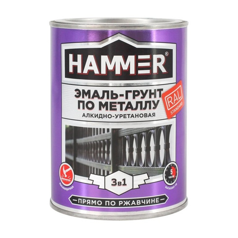Эмаль-грунт по металлу Hammer ЭК000133626