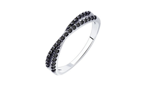 Кольцо серебряное Diamant с фианитами