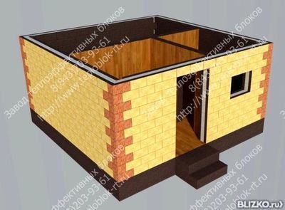 Баня из теплоблоков проекты Строительство бани из теплоблоков 5x5 м в РОССИИ - BLIZKO