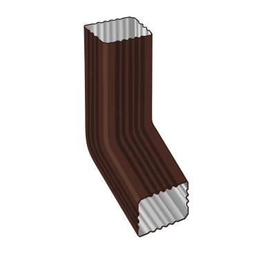 Колено трубы 76х102 (60°), RAL 8017 (шоколадно-коричневый)
