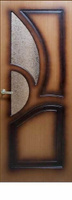 Межкомнатная дверь, Юлия Греция, со стеклом, орех