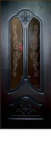 Межкомнатная дверь, Миледи, со стеклом, венге